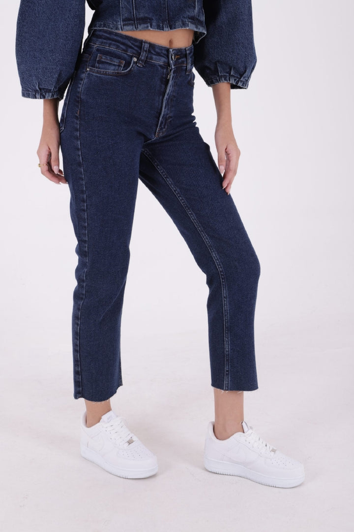 XLJ Fringe Ending High Waisted Mom Fit Jean Mixed - Allentown