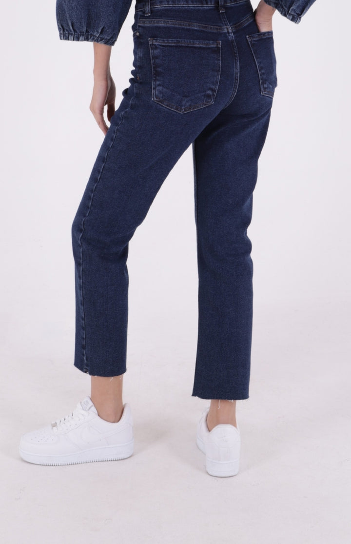 XLJ Fringe Ending High Waisted Mom Fit Jean Mixed - Allentown