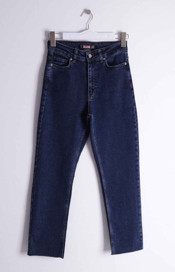 XLJ Fringe Ending High Waisted Mom Fit Jean Mixed - Allentown
