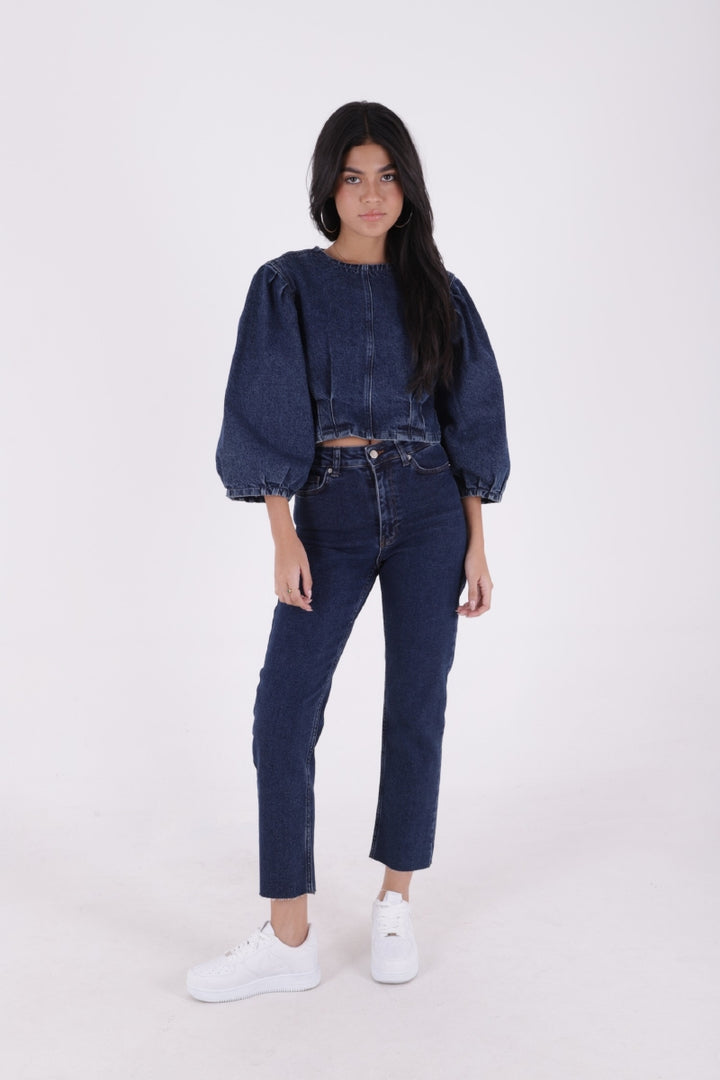 XLJ Fringe Ending High Waisted Mom Fit Jean Mixed - Allentown