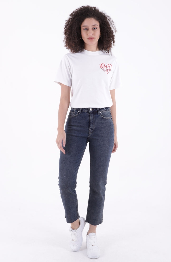 XLJ Fringe Ending High Waisted Mom Fit Jean Mixed - Colton