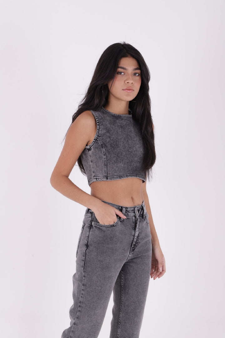 XLJ Fringe Ending High Waisted Mom Fit Jean Mixed - San Mateo