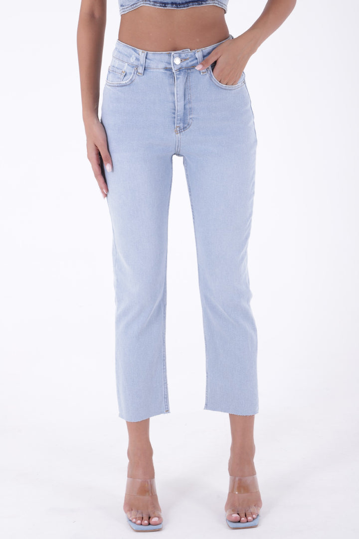 XLJ Fringe Ending High Waisted Mom Fit Jean Mixed - Torrington