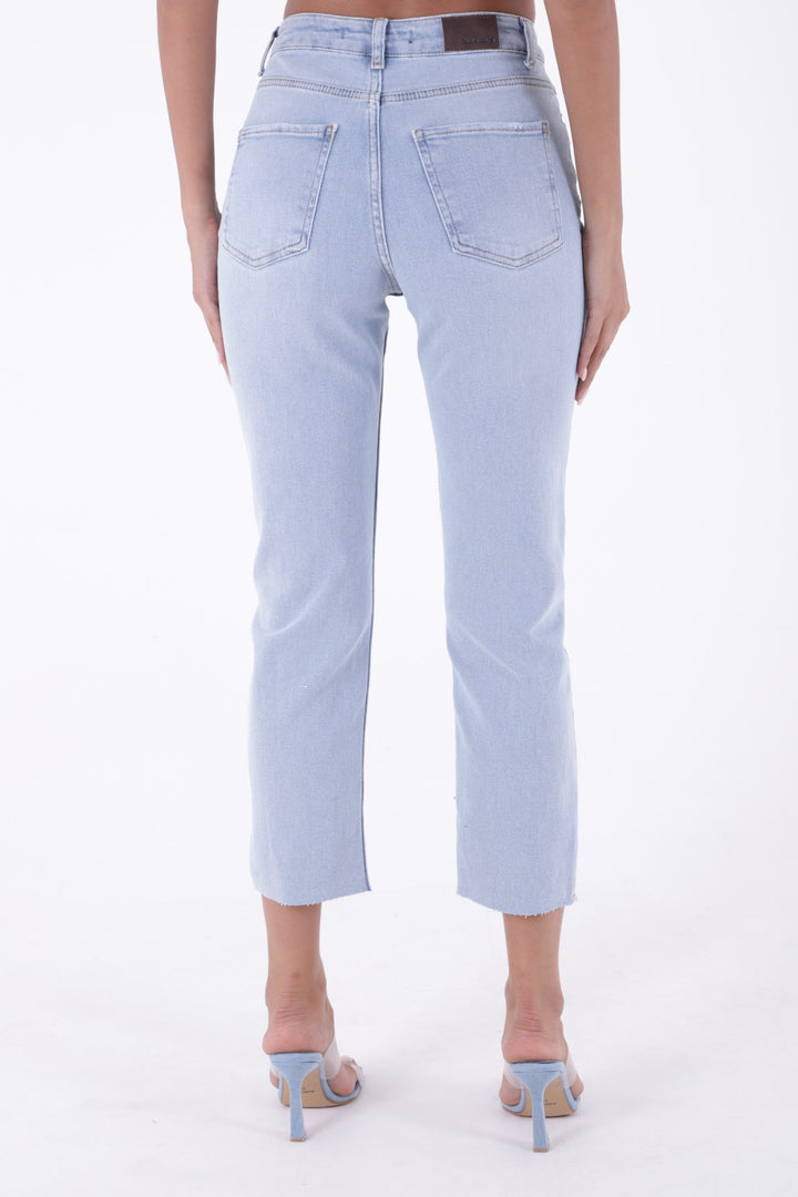 XLJ Fringe Ending High Waisted Mom Fit Jean Mixed - Torrington