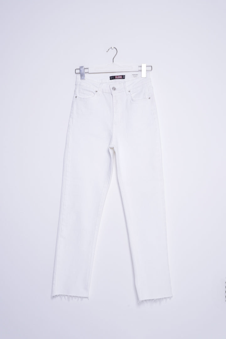 XLJ Fringe Ending High Waisted Mom Fit Jean Mixed - Fort Lauderdale