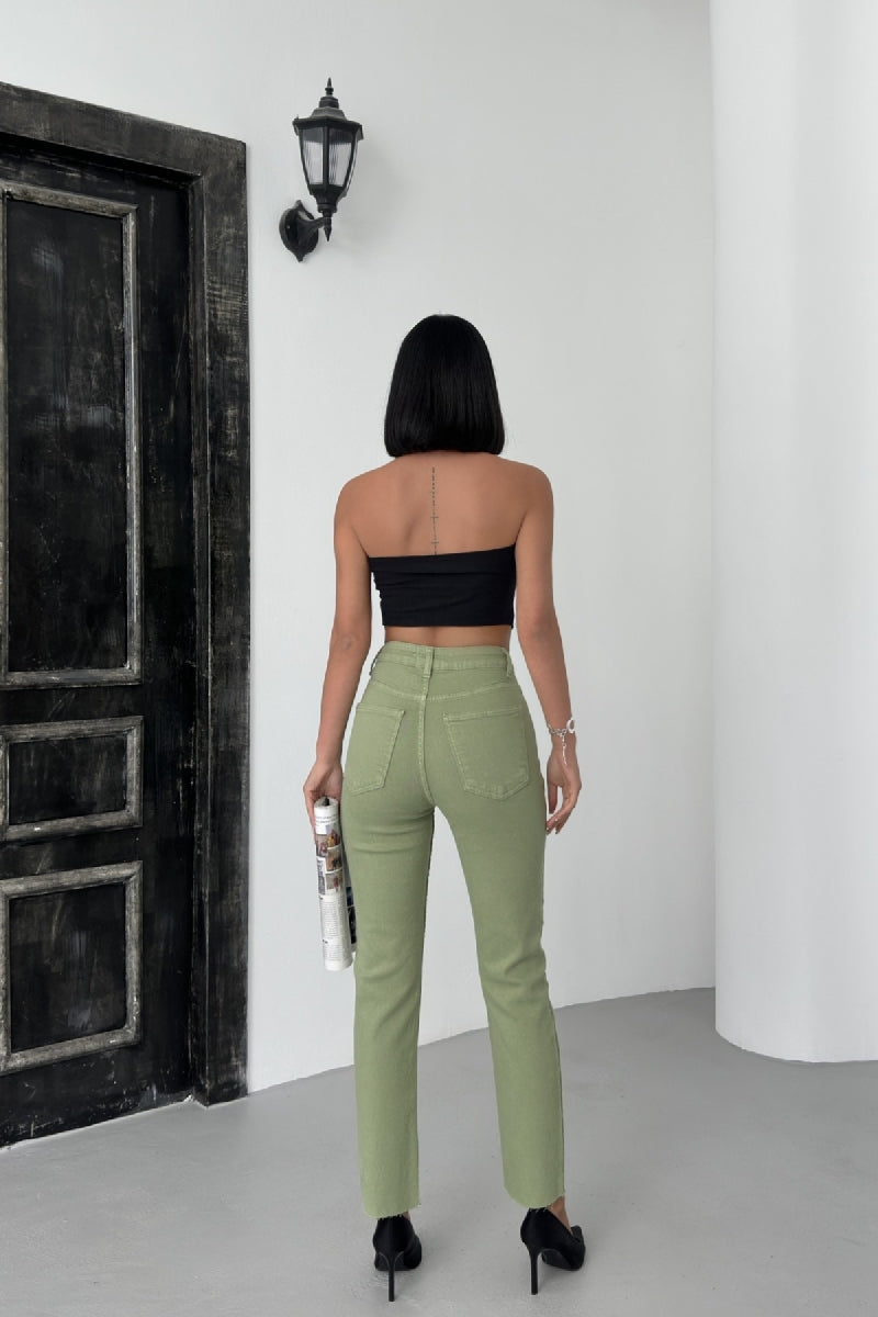 XLJ Fringe Ending High Waisted Mom Fit Jean Mixed - Wolverhampton