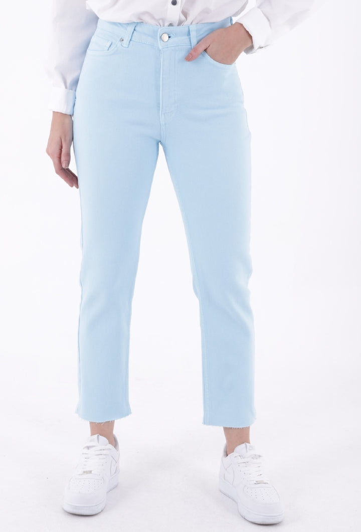 XLJ Fringe Ending High Waisted Mom Fit Jean Mixed - Bagheria