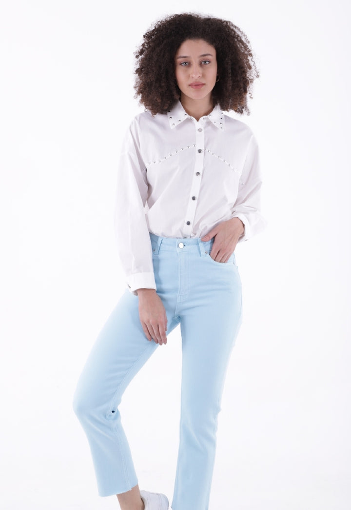 XLJ Fringe Ending High Waisted Mom Fit Jean Mixed - Bagheria
