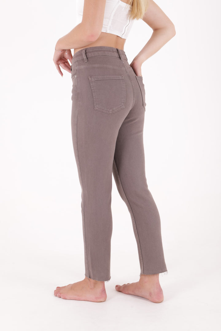 XLJ Fringe Ending High Waisted Mom Fit Jean Mixed - Baranavichy