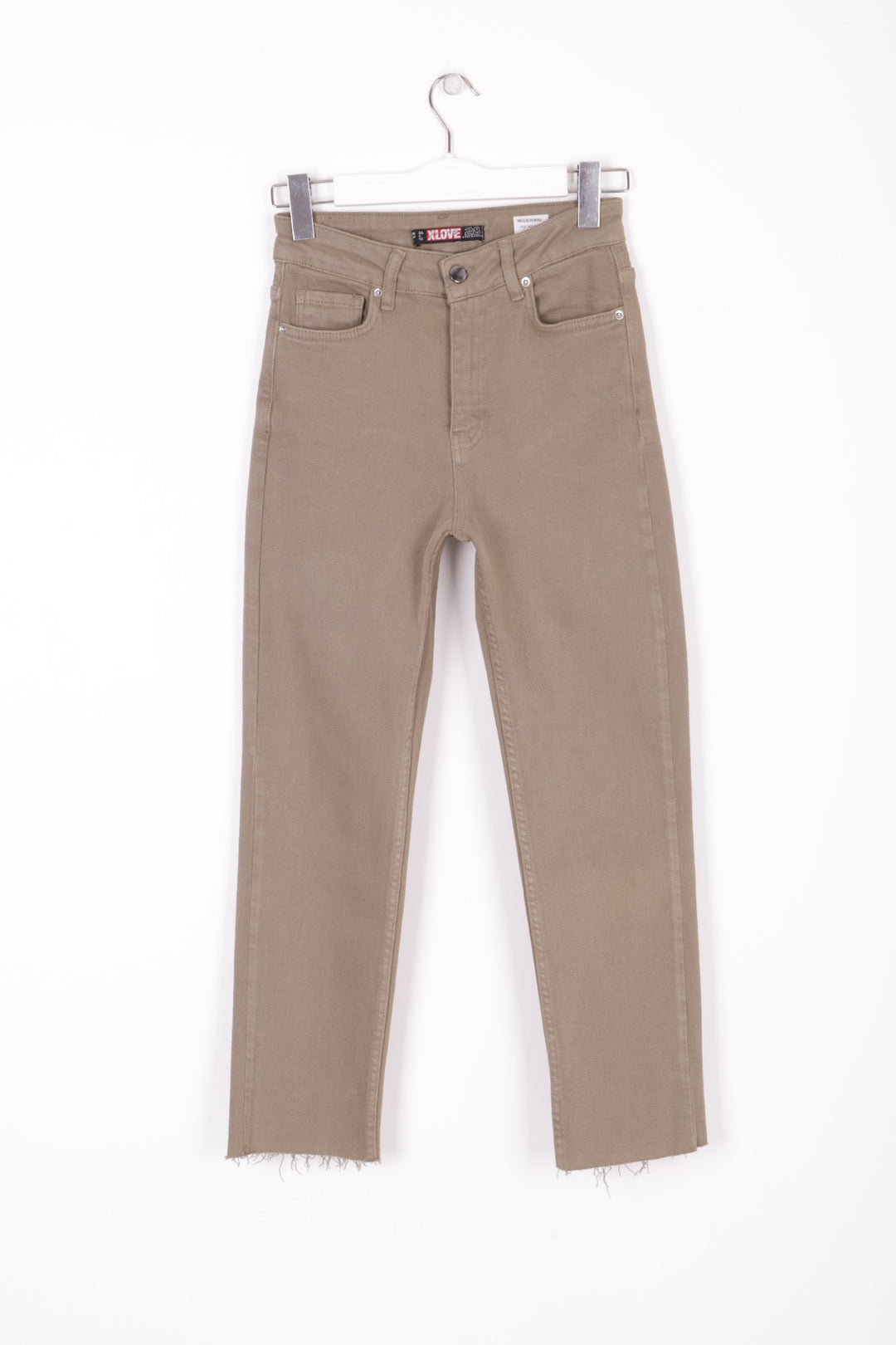 XLJ Fringe Ending High Waisted Mom Fit Jean Mixed - Tampico