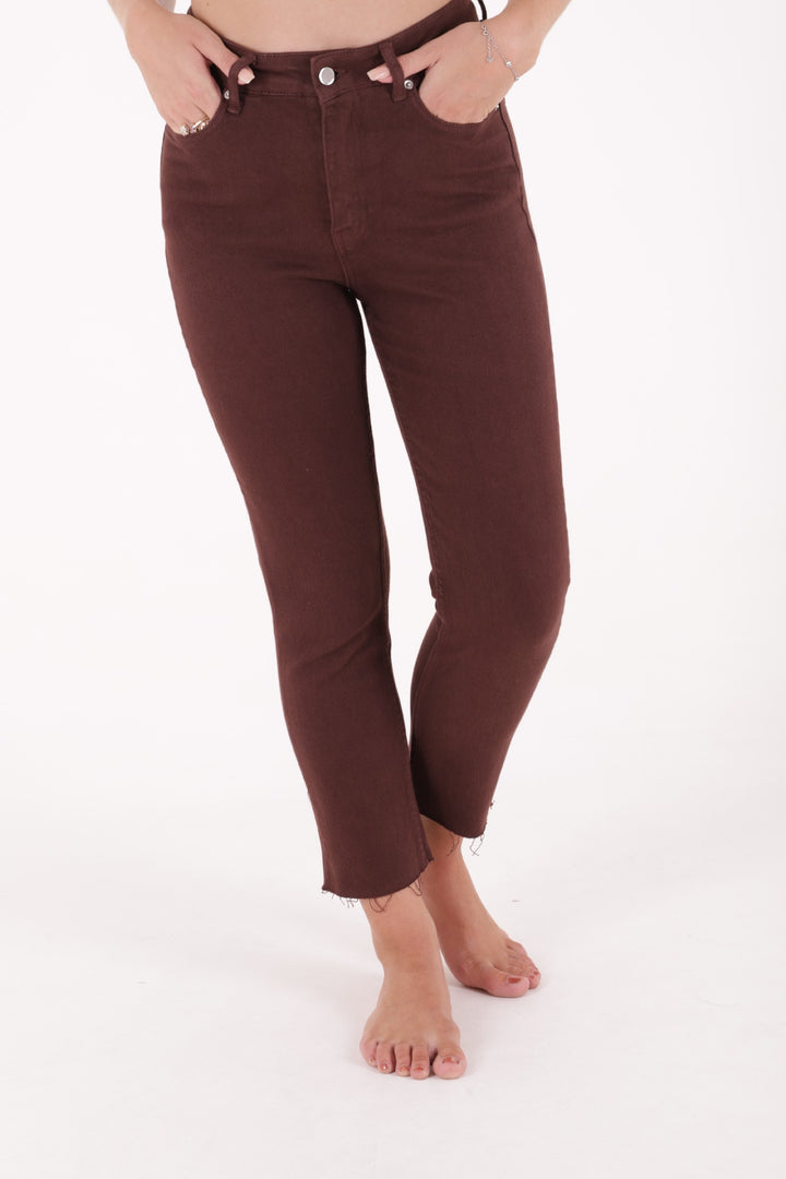 XLJ Fringe Ending High Waisted Mom Fit Jean Mixed - Mount Prospect