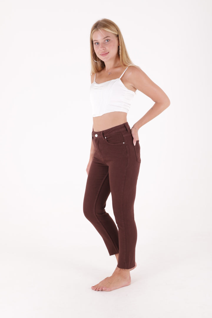 XLJ Fringe Ending High Waisted Mom Fit Jean Mixed - Mount Prospect