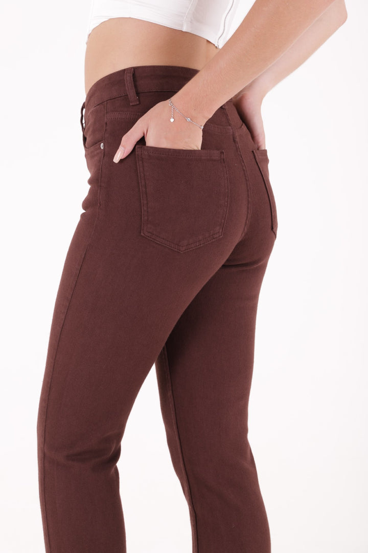 XLJ Fringe Ending High Waisted Mom Fit Jean Mixed - Mount Prospect