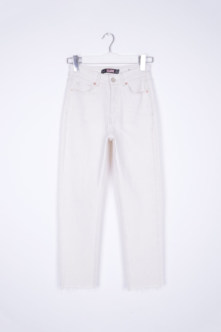 XLJ Fringe Ending High Waisted Mom Fit Jean Mixed - West Lafayette