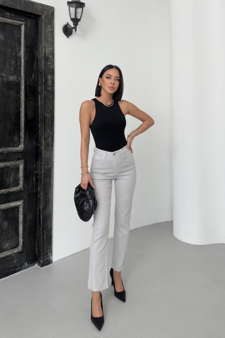 XLJ Fringe Ending High Waisted Mom Fit Jean Mixed - Kropyvnytskyi