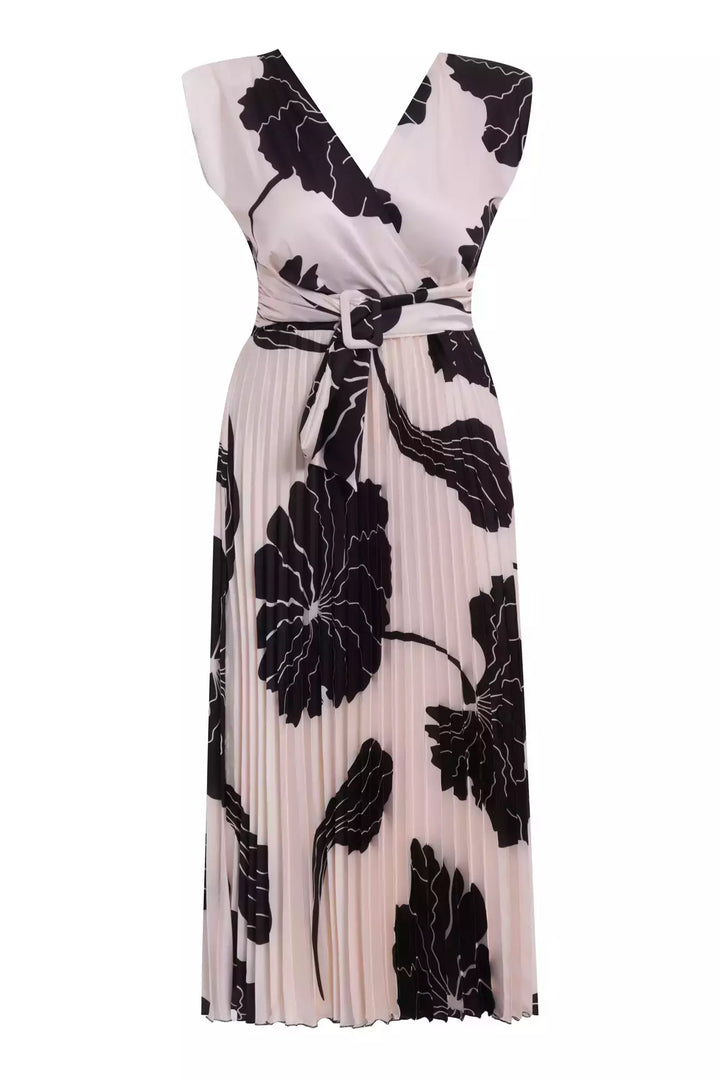 FRV Printed plus size satin sleeveless mini dress - Decatur