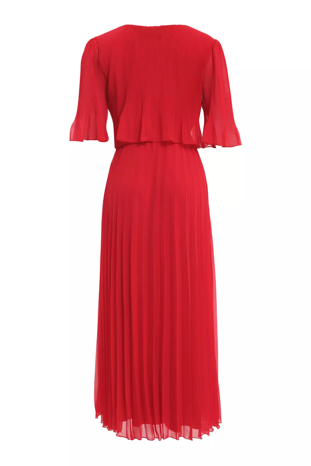 FRV Red chiffon short sleeve midi dress - Rosenheim