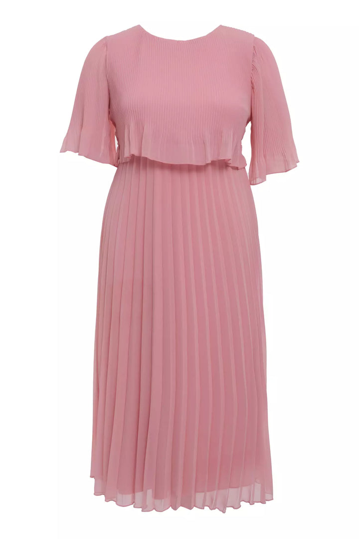 FRV Blush plus size chiffon short sleeve midi dress - Luton
