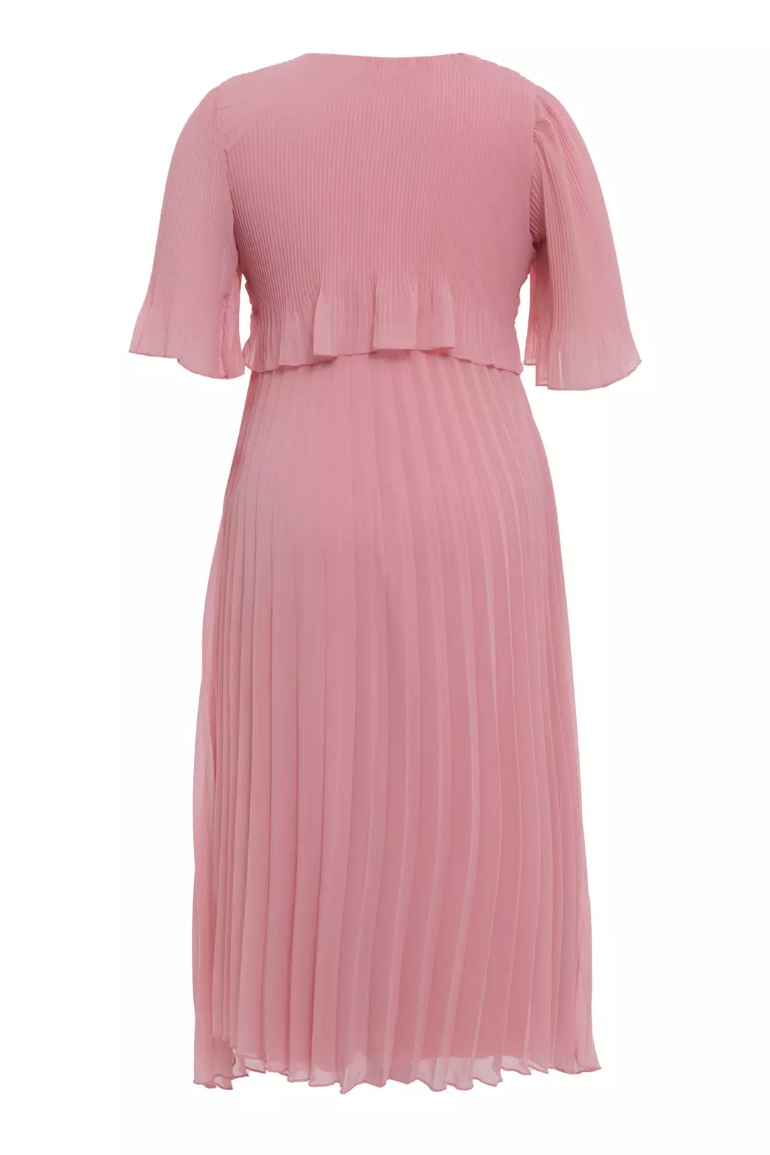 FRV Blush plus size chiffon short sleeve midi dress - Luton