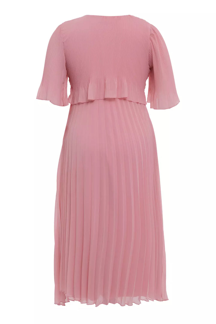 FRV Blush plus size chiffon short sleeve midi dress - Luton