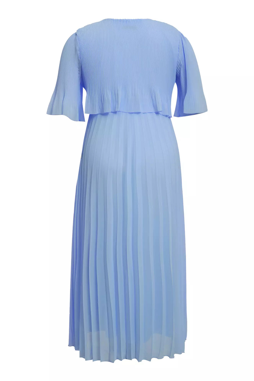 FRV Blue plus size chiffon short sleeve midi dress - Zaragoza