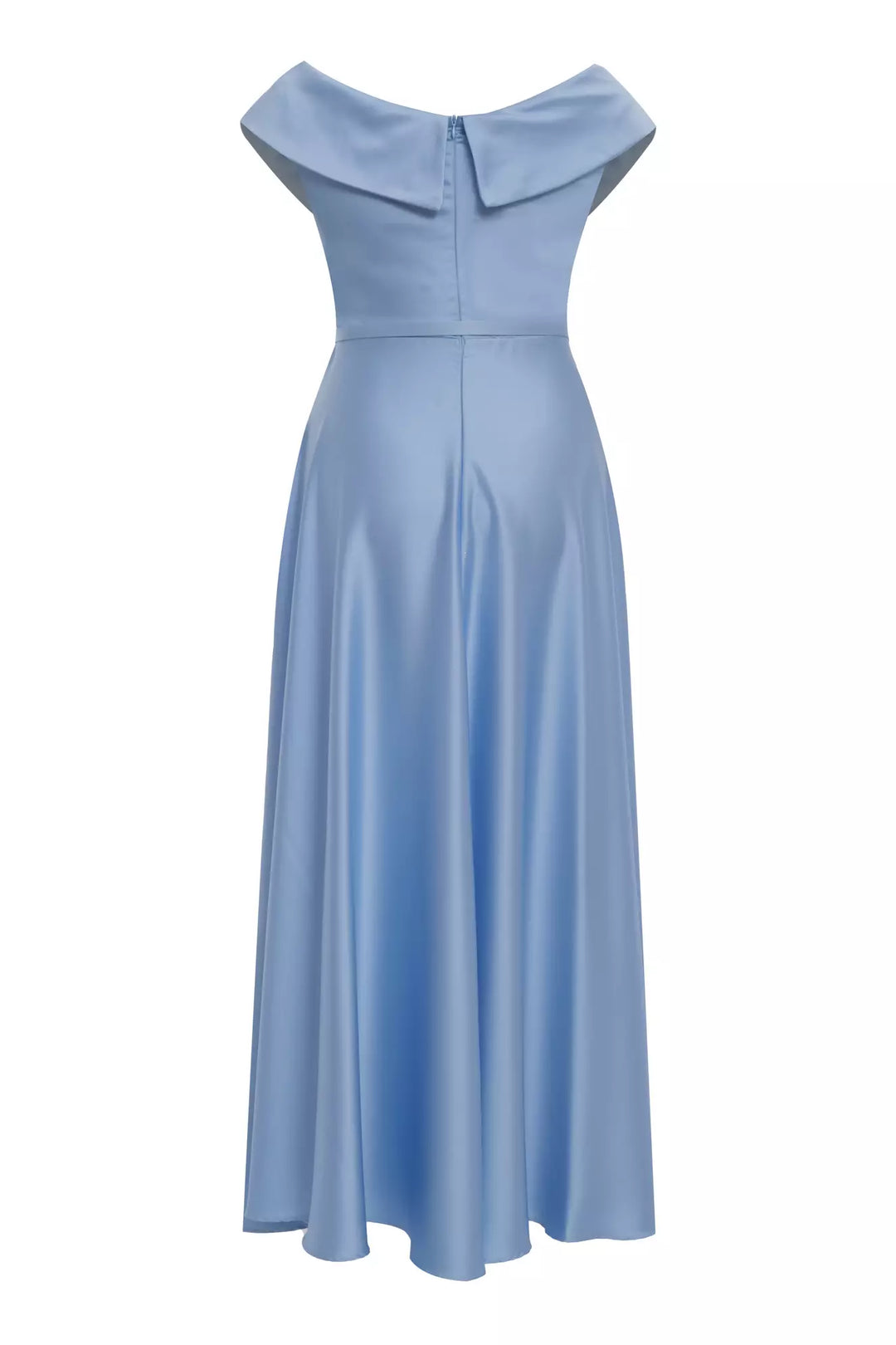 FRV Blue plus size satin sleeveless maxi dress - Enterprise