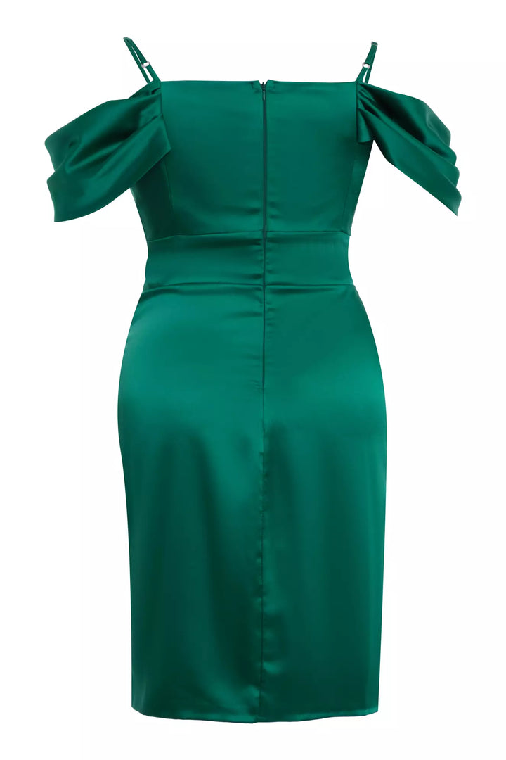 FRV Green plus size satin sleeveless mini dress - Penafiel