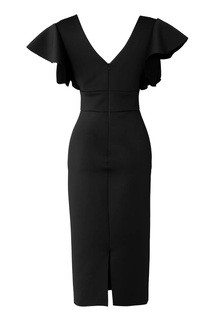 FRV Black dolphin sleeveless midi dress - Norristown