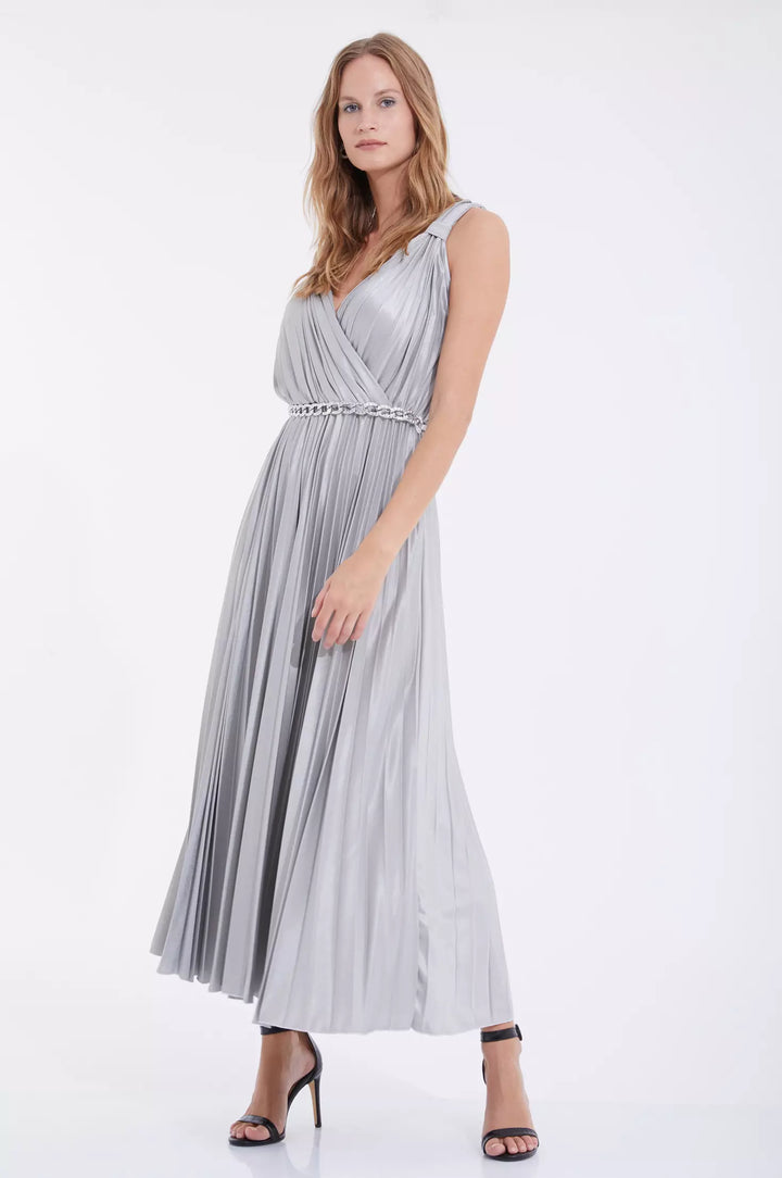 FRV Gray sandy sleeveless midi dress - Heerhugowaard
