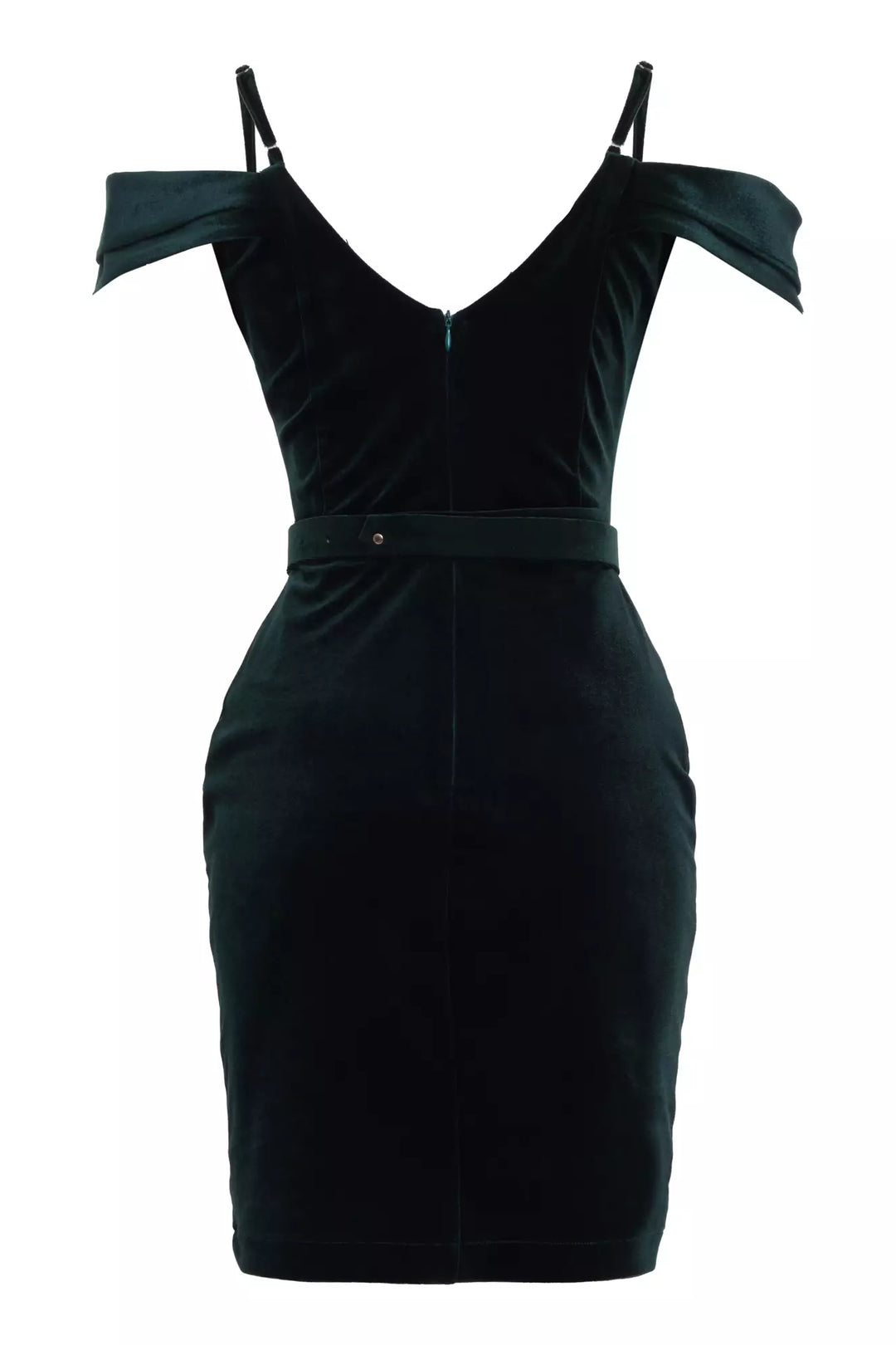 FRV Green velvet single sleeve mini dress - Wichita Falls
