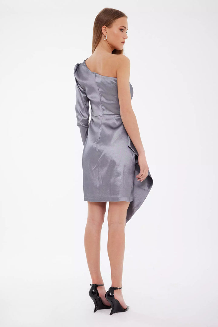 FRV Gray tafta single sleeve mini dress - Brighton
