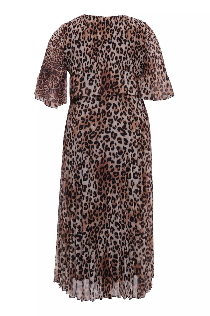 FRV Printed plus size chiffon short sleeve midi dress - Woodlawn