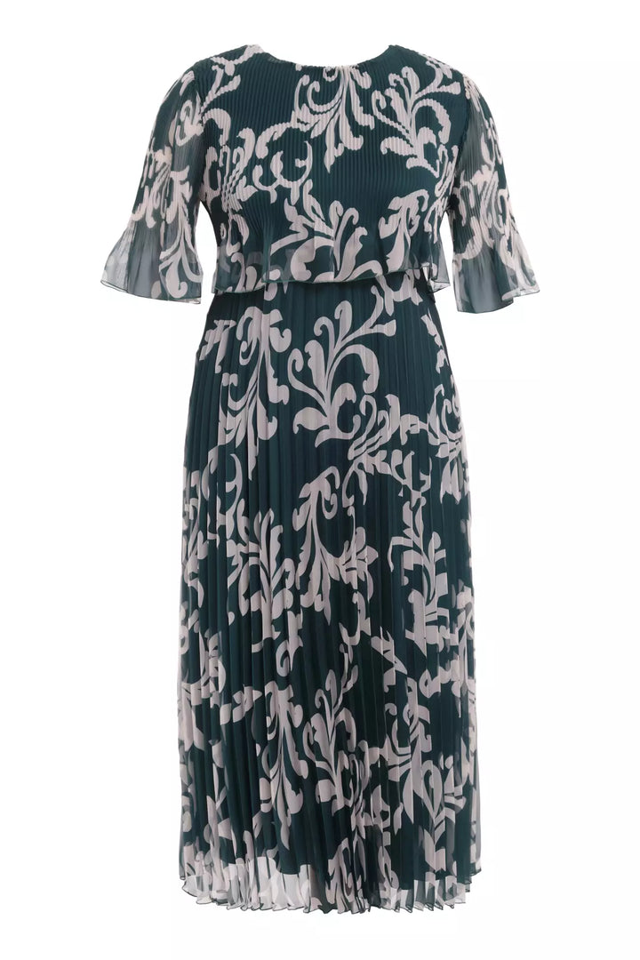FRV Printed plus size chiffon short sleeve midi dress - Villingen-Schwenningen