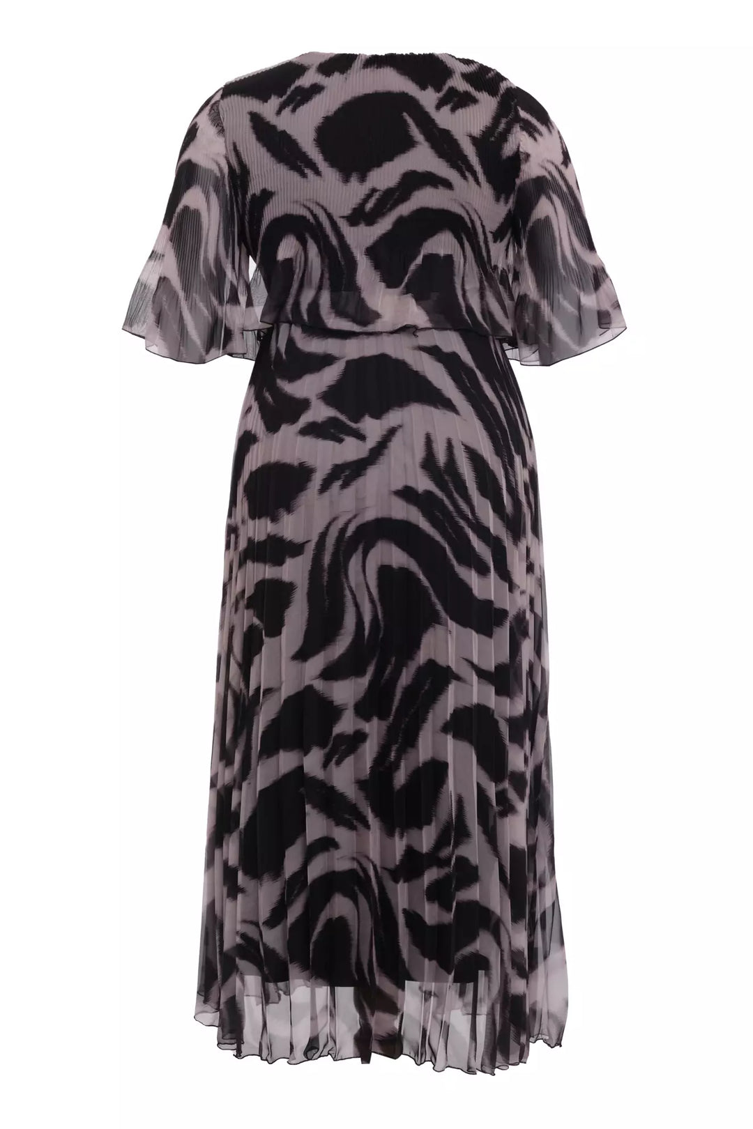 FRV Printed plus size chiffon short sleeve midi dress - Hicksville