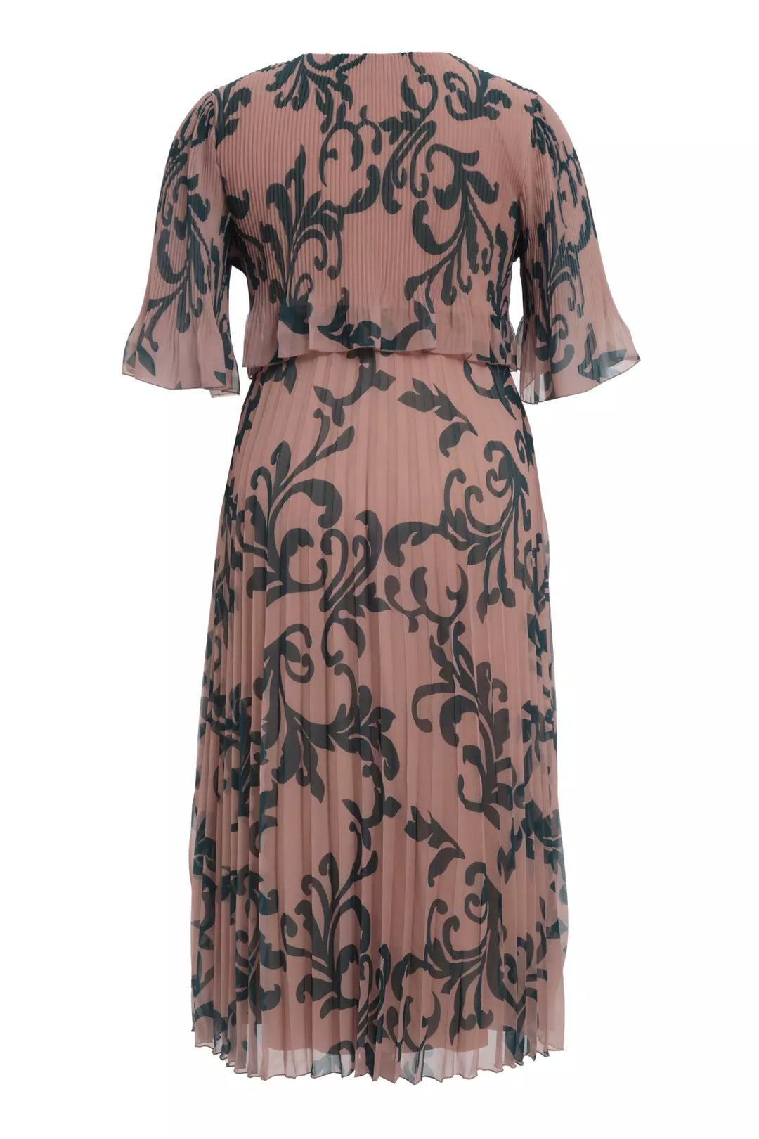 FRV Printed plus size chiffon short sleeve midi dress - Borken