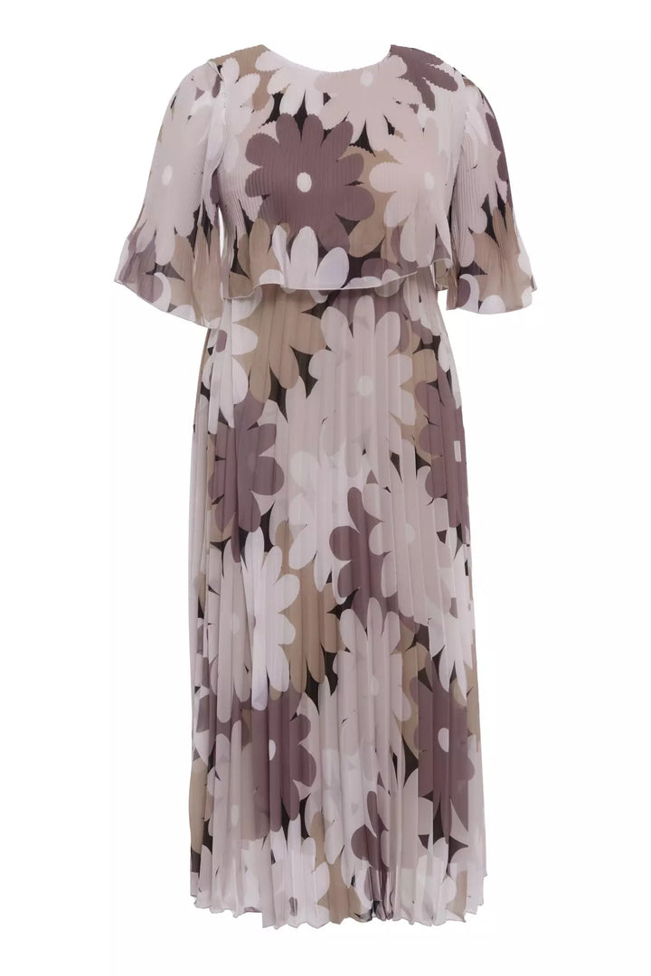 FRV Printed plus size chiffon short sleeve midi dress - Basingstoke