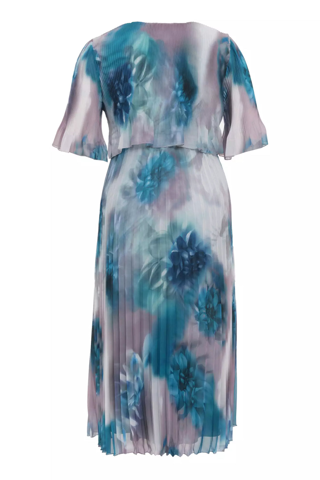 FRV Printed plus size chiffon short sleeve midi dress - Granada