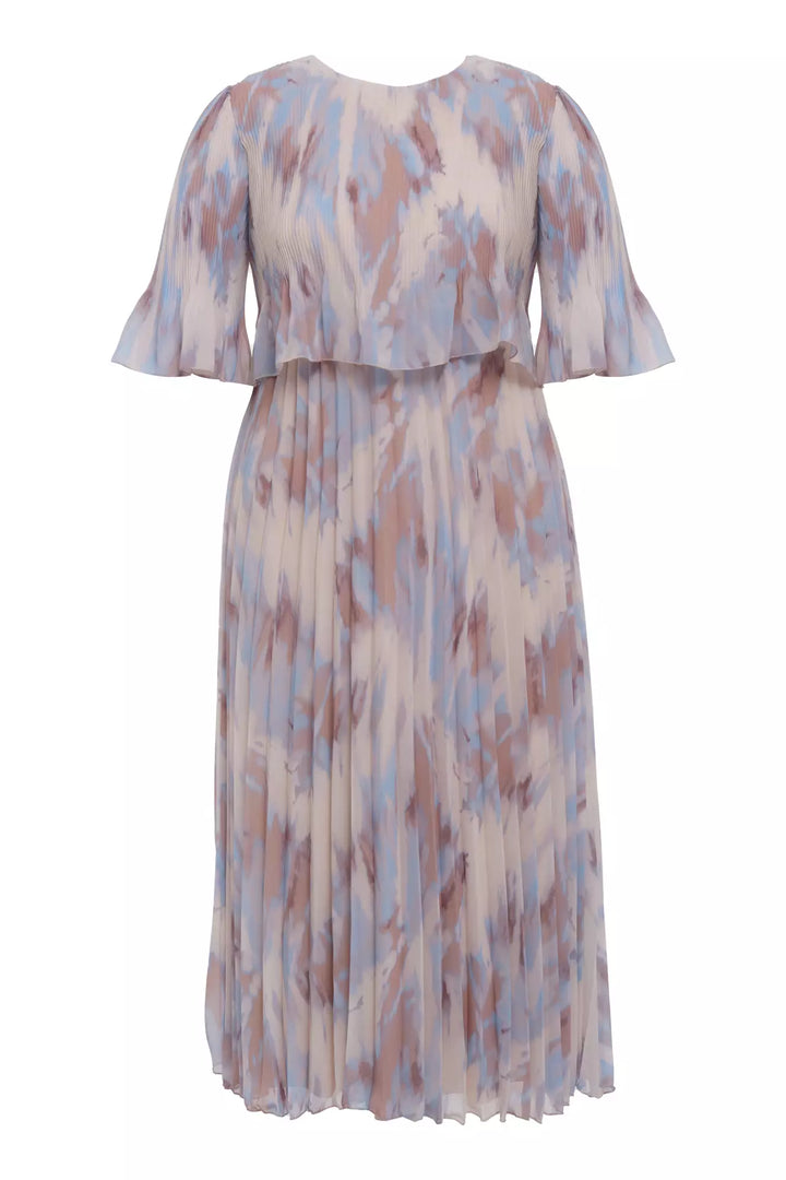 FRV Printed plus size chiffon short sleeve midi dress - Chaïdári