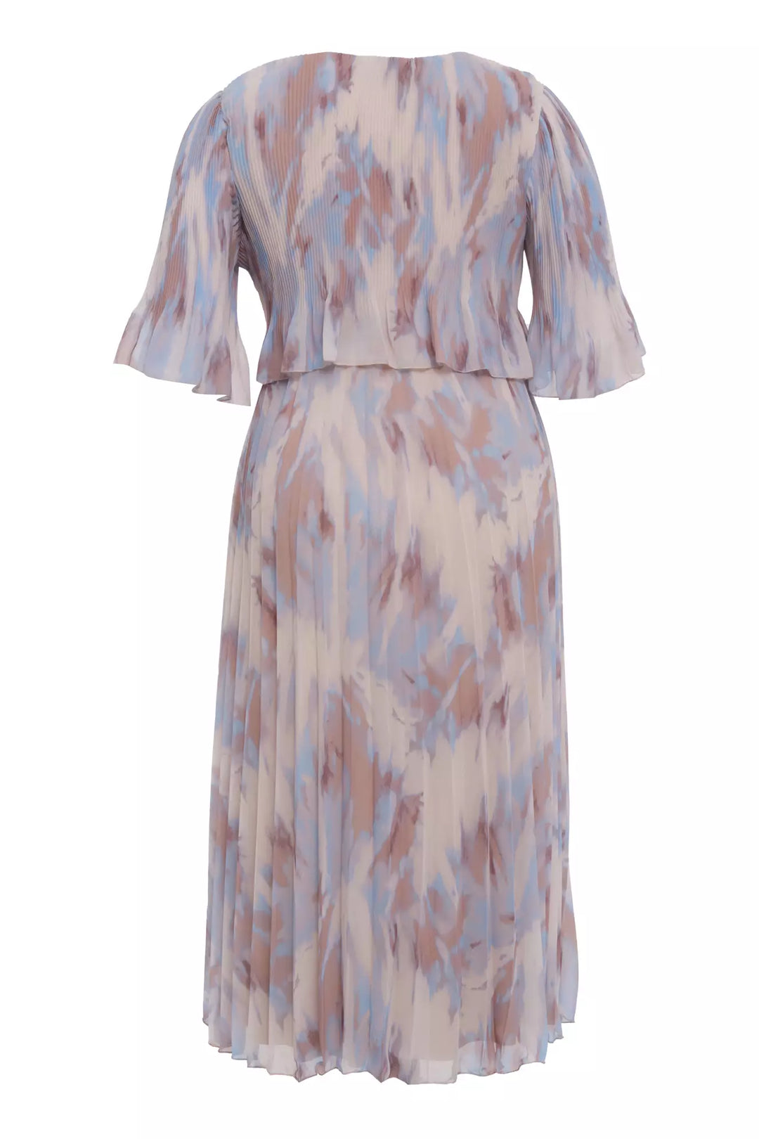 FRV Printed plus size chiffon short sleeve midi dress - Chaïdári