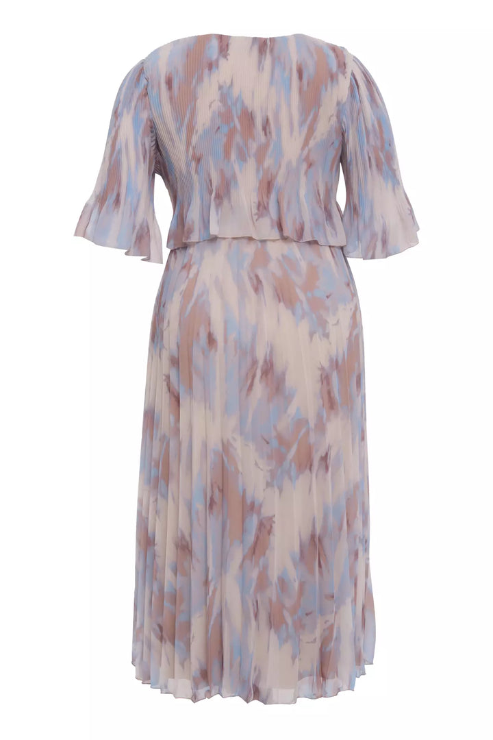 FRV Printed plus size chiffon short sleeve midi dress - Chaïdári