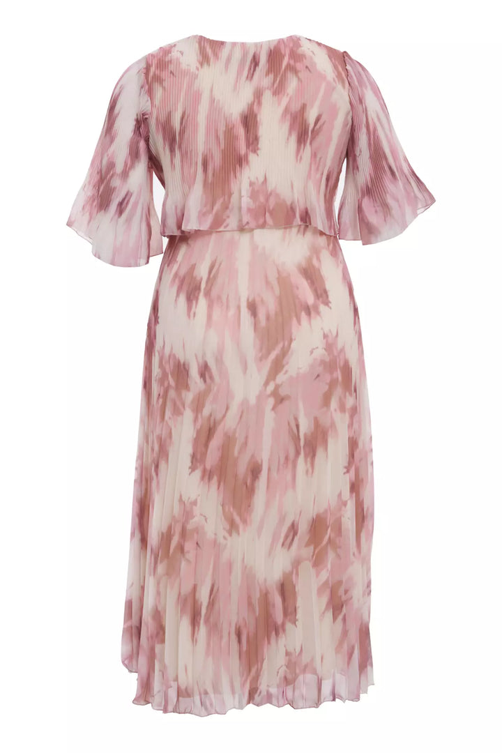 FRV Printed plus size chiffon short sleeve midi dress - Konotop