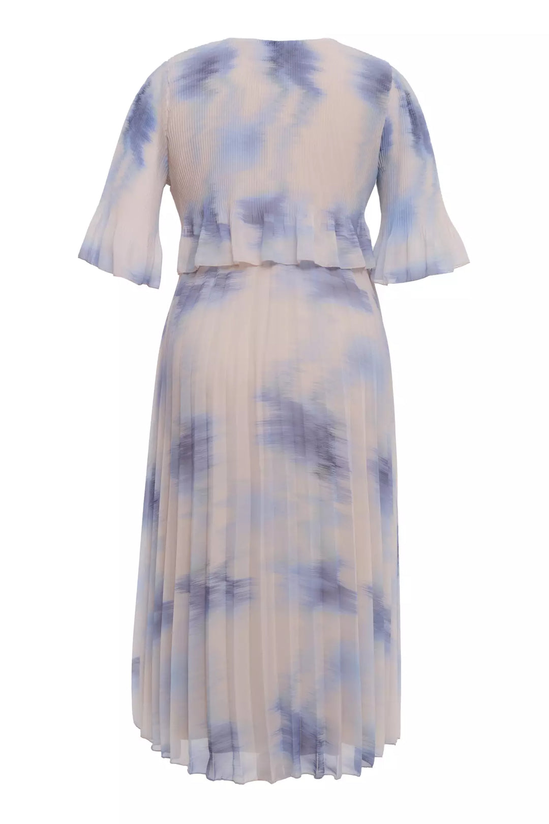 FRV Printed plus size chiffon short sleeve midi dress - Lakewood