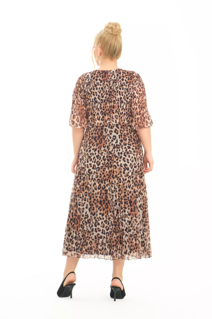 FRV Printed plus size chiffon short sleeve midi dress - Ixmiquilpan