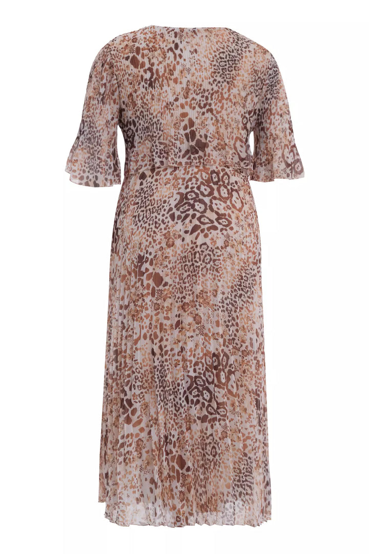 FRV Printed plus size chiffon short sleeve midi dress - Balancán