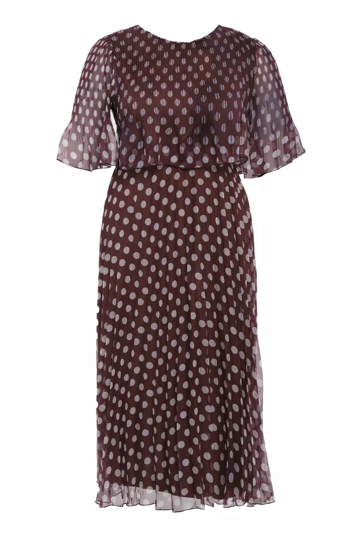 FRV Printed plus size chiffon short sleeve midi dress - Vancouver