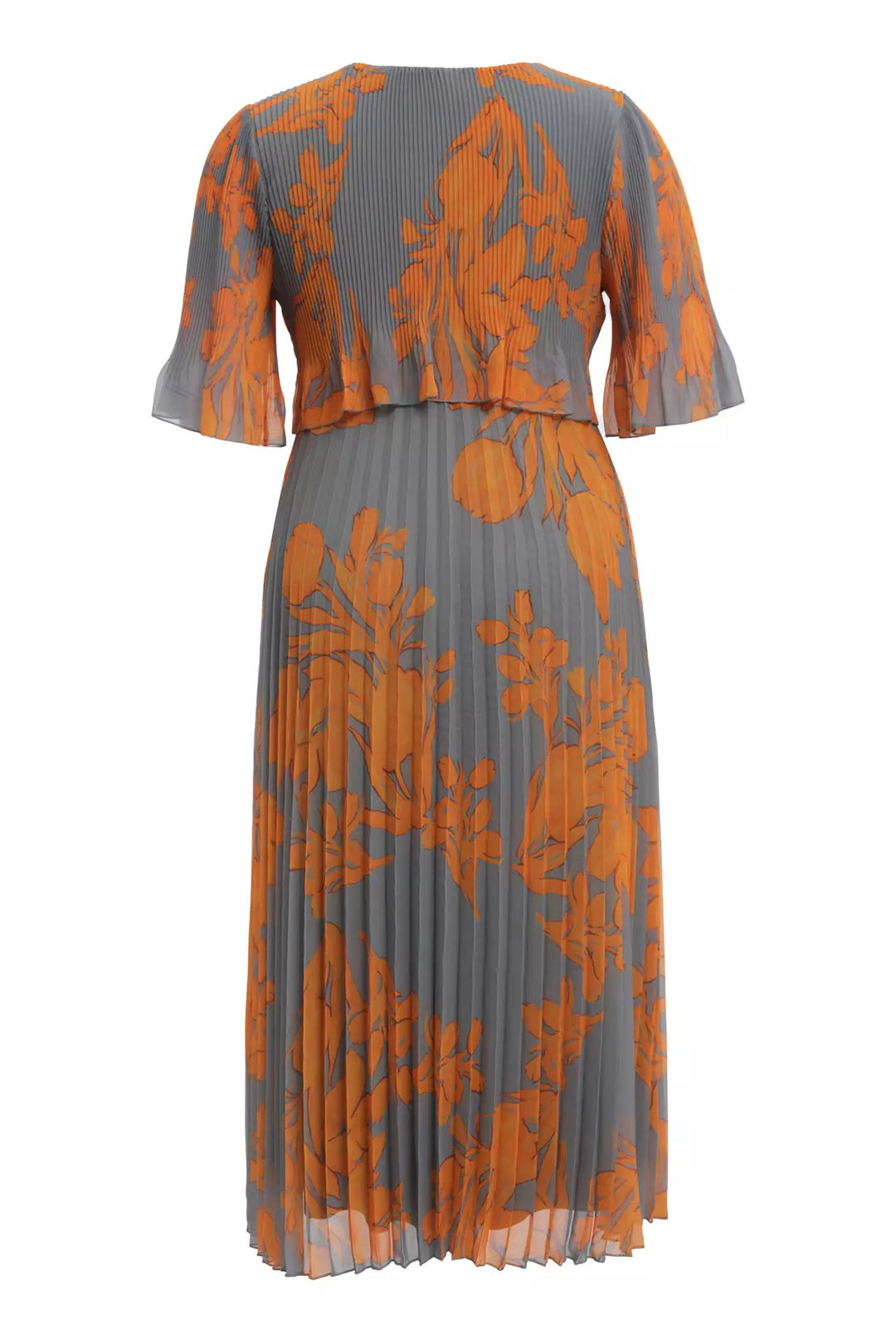 FRV Printed plus size chiffon short sleeve midi dress - Lawrence