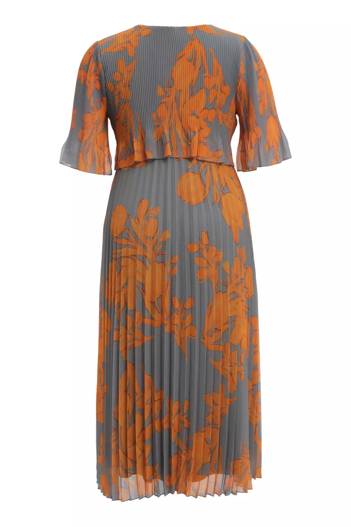 FRV Printed plus size chiffon short sleeve midi dress - Lawrence