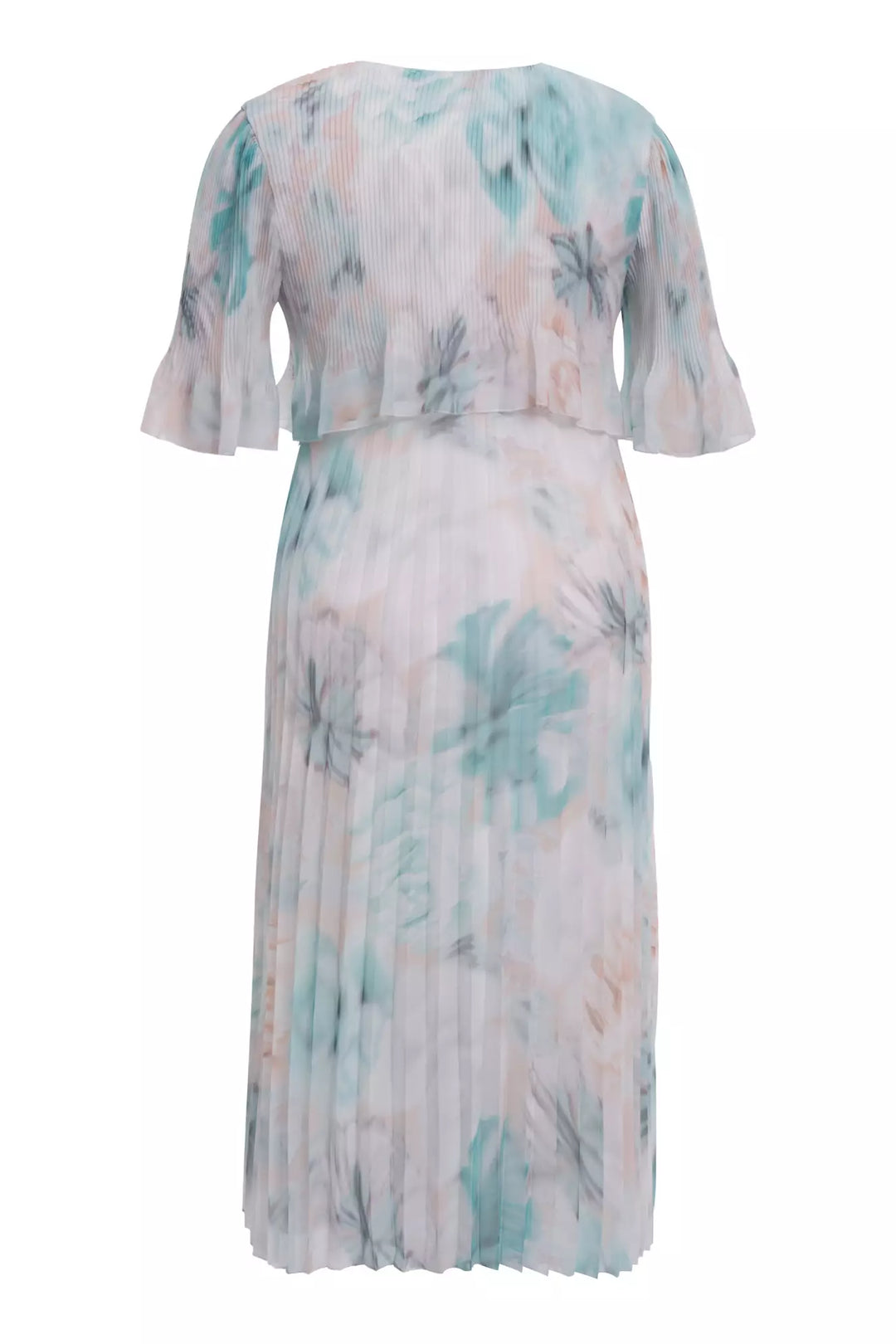 FRV Printed plus size chiffon short sleeve midi dress - Lelystad