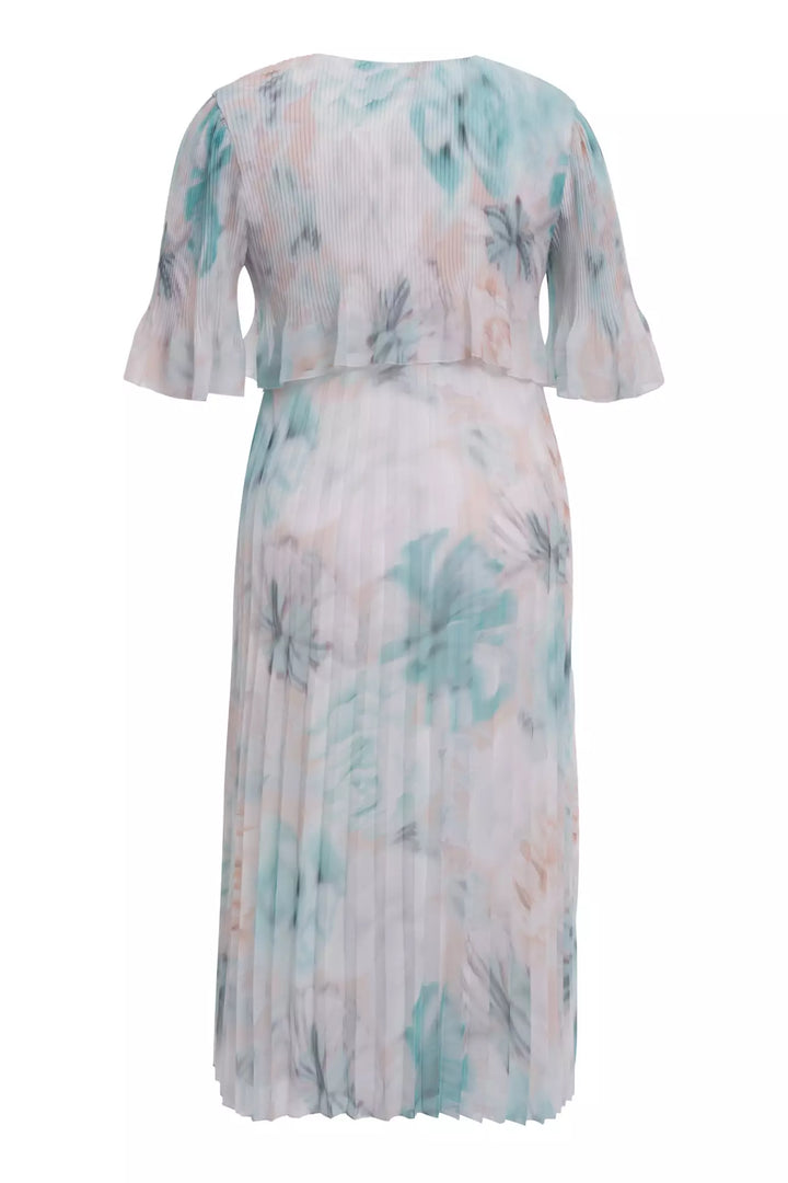 FRV Printed plus size chiffon short sleeve midi dress - Lelystad