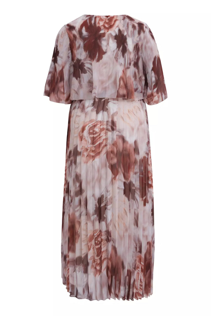 FRV Printed plus size chiffon short sleeve midi dress - Celaya